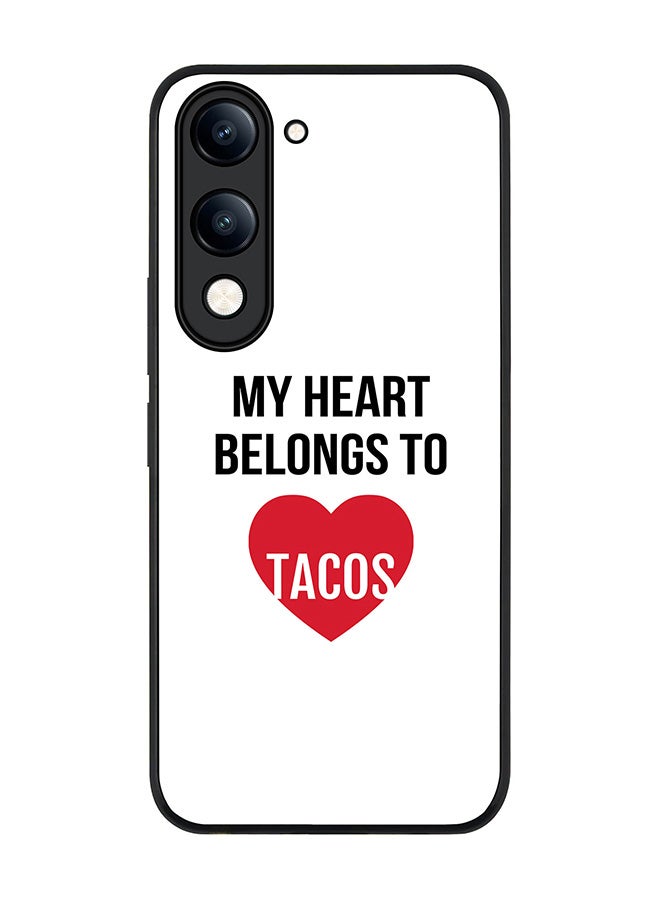 For vivo Y29s 5G / Y19s 5G Case,Slim fit Camera Protection, Shockproof Thin Phone cover  - My heart belongs to tacos